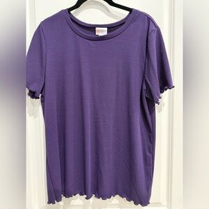 LuLaRoe Purple Short Sleeve Kelly Top NEW